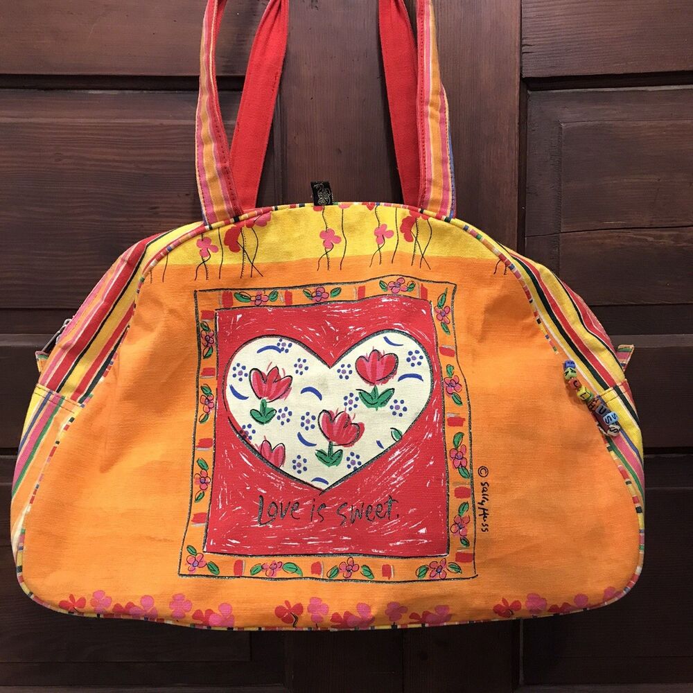 Sally Huss Multicolored Life Is Beautiful Tote Bag 12”x20”